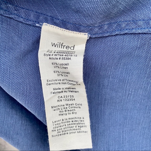 Wilfred Aritzia Chevalier Linen Blend Open Front Jacket XS - Picture 6 of 6